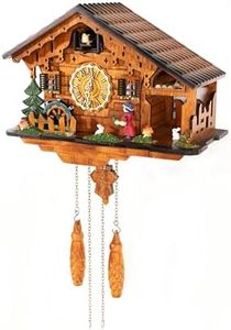Cuckoopro Cuckoo Clock, Germany Black Forest Style Wooden Pendulum Quartz Wall Clock, Volume Control, Night Silent, Gift Package, Professional Service