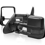 Spec-D Tuning Black Power Heat Blind Spot Tow Mirrors+Smoke LED Signal Compatible with 2007-2021 Toyota Tundra, 2008-2017 Toyota Sequoia