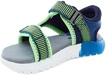 Stride Rite 360 Boys Vinnie Light Up Sandal, Blue, 7 Toddler