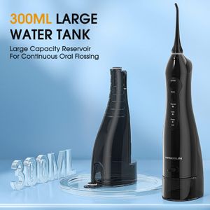 Hangsun Cordless Water Flosser – Black, Portable Oral Irrigator