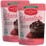 Miss Jones Baking Organic Cake and Cupcake Mix, Non-GMO, Vegan-Friendly, Moist and Fluffy: Chocolate (Pack of 2)