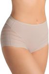 Leonisa Women's No Show Invisible Comfy Tummy Control Classic Panty, Nude, Large