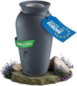 YourCasa Regentonne 120-230 Liter [DropCatcher] mit Filterkorb & Wasserhahn - Regenfass Frostsicher Kunststoff - Regenwassertonne - Regenwassertank Garten Wassertank Regensammler (Anthrazit, 120L)