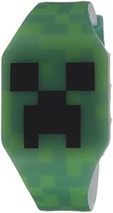 Accutime Kids Minecraft Character Digital Quartz Wrist Watch, Cool Inexpensive Gift & Party Favor for Toddlers, Boys, Girls, Adults All Ages, Green, Digital