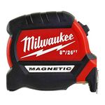 Milwaukee 4932464603 Premium GEN 2 Magnetic Tape Metric/Imperial 8M/26FT-4932464603, Red,design may vary