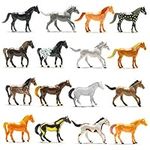 Prextex Plastic Horses Party Favors, 16 Count (All different horses in various poses and colors) Best Gift For Boys Toys For boys