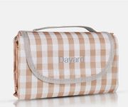 Dayard Picnic Blankets Waterproof Foldable Coffee & White 59" X55”, Picnic Blanket Sandproof Portable for Park, Camping, Hiking