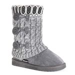 MUK LUKS Women's Cheryl Boots Fashion, Light Grey, 6