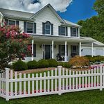 3.5ft H x 6ft W (1 Panel + 1 Post) No Dig Zippity All American Fence Kit, White Vinyl Picket Fence, Easy Install Outdoor Fence for Backyard or Patio, DIY Decorative Fencing, ZP19041