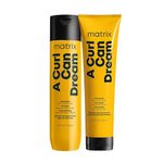 Matrix Deep Cleansing Shampoo and Rich Hair Mask Set, A Curl Can Dream Clarifying Shampoo, Removes Build Up, For Curly & Coily Hair, Silicone & Paraben Free, Manuka Honey (Packaging May Vary)