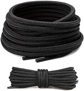 FIHODONE 2 pares de cordones para zapatos de trabajo, diámetro de 4 mm, redondos, 120 cm, muy resistentes al desgarro, cordones de repuesto para zapatos de senderismo, botas, zapatos de exterior y