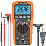 Klein Tools ET270 Auto-Ranging Digital Multi-Tester, AC/DC, Resistance, Continuity, GFCI Receptacle Tester with Test Leads and Receptacle Cord