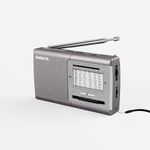 XHDATA D219 AM/FM/SW 12 Bands Radio Pocket Shortwave Receiver for Home or Travel Silver