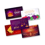 INFISTYLE Diwali Best Wishes Greeting Cards Happy Diwali Cards Perfect Addition to Celebrate Diwali Greeting Card For Diwali Happy Diwali Gift Diwali Wishing Card (Pack of 40)