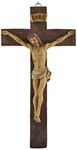 MeritMode 9.1" Jesus Crucifix Wall Cross - Handcrafted Resin Wall Hanging Cross, Ideal Christian Wall Art Decor for Home