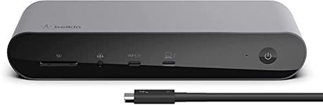 Belkin Thunderbolt 4 Dock Pro, Single 8K @ 60hz, Dual 4K Display Compatible, 2 x Thunderbolt 4 Port, 2 x HDMI Port, 90W Power Delivery PD, Audio in/Out, Compatible with MacBook Pro, XPS, and More 