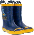 Western Chief Kids Waterproof Character Pull-on Rain Boot, Batman, US 7-9 Unisex Toddler