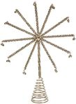 Creative Co-Op Star Tree Topper Covered in Jingle Bells Metal Ornament, Silver