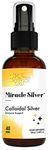 Blessed Organics Miracle Silver Tm Colloidal 40 PPM 100 Ml Spray Natural and Safe Immune Booster for Kids, Adults and Pets High Strength Ultra Fine Particles Glass Bottle Lab Certified