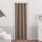 PONY DANCE Blackout Window Curtain - Thermal Insulated Eyelet Top Curtains Drapes for Energy Saving Nursery Light Blocking Wide Draperies for Living Room, 1 Panel, 55-inch W x 94 L, Cappuccino