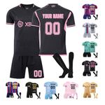 Generic Football Kits for Kids and Adult, Personalised Football Shirt with Name Number, Football Shirts Shorts and Socks Set, Football Gifts for Boys Men #1