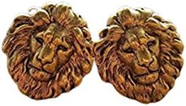 Handmade Oxidized Gold Lion Cuff Links