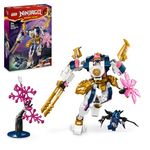 LEGO NINJAGO Sora’s Elemental Tech Mech, Customisable Ninja Action Figure Toy for 7 Plus Year Old Boys and Girls, Set with Katanas & Sora Minifigure for Independent Play, Birthday Gift Idea 71807