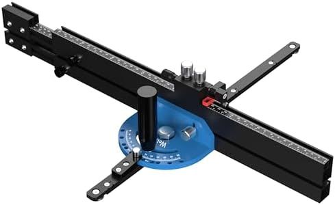 Wolfawn Miter Gauge w/Micro-Adjust & Extendable Fence, Fit 3/4"T-Slot