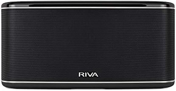 RIVA Upgraded Festival Wi-Fi Bluetooth Hi-Fi speaker, 10 drivers, 200 watts, Support Chromecast, Airplay2, Spotify streaming audio, Multi-room Music, Optical, USB and 3.5mm Aux-in Connectivity (Black)