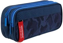 Yonzone Pencil Case, Large Capacity Pencil Cases Big Storage Pencil Bag Pen Pouch for Boys Girls, Portable Office Stationary Organiser Supplies Makeup Bag with 3 Multi Compartments, Navy Blue