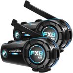 FODSPORTS FX8 AIR Motorcycle Bluetooth Headset, 1000M Motorcycle Communication Systems with 3 Sound Effects, Hands-Free Helmet Intercom with CVC Noise Cancellation, IP65 Waterproof, FM Radio, 2 Pack