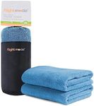 Flightmode Microfiber Sports Towel, 130x75cm Large Non-Slip Microfiber Yoga Towels for Swimming Yoga Gym Travel Sport Running Trip Bikram Pilates Workout Beach Camping Cruise Fitness, Soft Breathable Ultra Absorbent Quick Dry Towels (1, Blue)