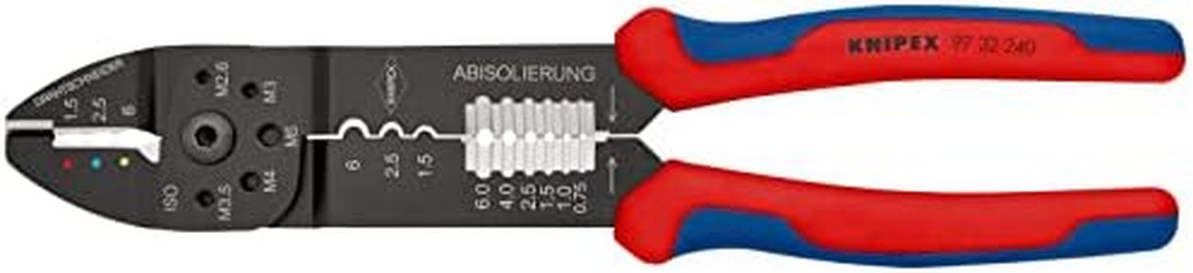 Knipex 97 32 240 Sb Crimping Pliers Black Lacquered With Multi-Component Grips (Blister Packed), 240 mm