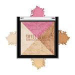 Swiss Beauty Mini Baked Shimmer Blusher And Highlighter Palette For Face Makeup| Multicolor-5, 7 Gm |