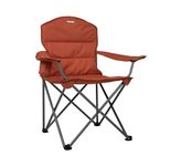 Vango Goliath Padded Camping Chair - X-Large [Amazon Exclusive], XL Wide Seat with Drinks Holder, Folding, for Outdoors, Fishing, Garden, BBQ, Red