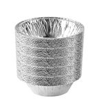 PLASTICPRO 6'' Inch Round Tin Foil Cake Pans Disposable Aluminum, Freezer & Oven Safe - For Baking, Cooking, Storage, Roasting, & Reheating, Pack of 50