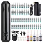 STIGMA Tattoo Kit Wireless Rotary Tattoo Machine Tattoo Battery 50pcs Tattoo Cartridge Needles Tattoo Ink Set with Tattoo Accessories STP29KITP199-1