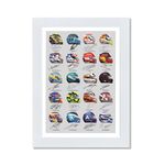 Formula One 2023 Season F1 All Drivers Signed Poster Print Framed Picture Photo Autograph Gift Helmets Lewis Hamilton (A4 MOUNTED ONLY)