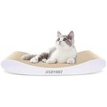 Aibuddy Cat Scratcher, Curve Scratching Pad Reversible Cardboard Lounge Bed with Organic Catnip [ 44x 25x 7cm, Superior Cardboard & Construction]