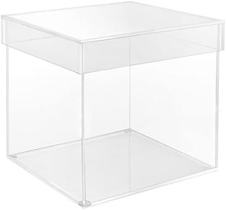 BELLE VOUS Cubo Portaoggetti Espositore in Acrilico su 5 Lati - 20 x 20 x 20,5 cm - Cubo Trasparente per la Casa, Museo o Matrimonio - Cubo Contenitore Oggetti, Vetrine, Gioielli e Regali