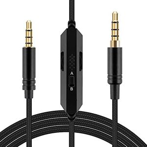 Audio Cable with Mic for Sony WH-1000XM5, WH-1000XM4, Skullcandy Crusher EVO Headphones, 3.5mm TRRS to TRRS Replacement Aux Cord with Inline Microphone and Volume Control (5 ft / 1.5 m)