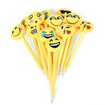 KAHEIGN 24Pcs Emoticons Ballpoint Pen, 21CM Plush Novelty Expr Pen Soft Cute Biro Pen for Kids Children Birthday Gift Party Bag Filler Party Favour