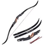 NIKA ARCHERY Hunting Recurve Bow Raptor ILF Limbs 60" 30lb Black Phoenix Bows Powerful Hunt Shooting