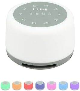 LUMI | Original White Noise Machine for Babies & Adults | 24 Sounds | 7 Colour Night Light | Sleep Timer | USB Rechargeable | White Noise Machine Baby | Sleep Aid