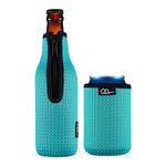 Beer Bottle Sleeve Insulators 12oz 330ml Standard Beer Bottle Cooler Covers Zip-up Bottle Jacket 12OZ Standard Can Sleeves Coolie Neoprene Insulator (Blue)