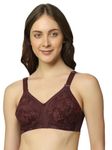 Triumph International Women's Non Padded | Wireless | Doreen 38E Deep Burgundy | Full-Coverage Big Cup Bra | Pack of 1