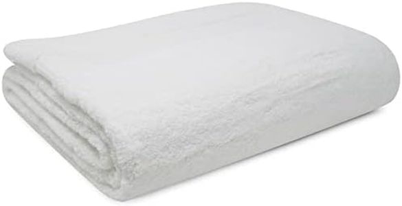 Towelogy® Premium Oversized Bath Sheets (100x180cm) 100% Egyptian Combed Cotton Quick Dry & Absorbent Extra Large Jumbo Bath Towels Hotel Quality (White, 1)