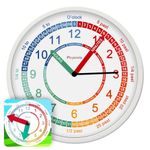 Playcrate Kids Wall Clock Silent Movement - Learning Clock - Early Development Easy to Tell Time Teacher - Educational Silent Analogue - Learn to Tell the Time Includes Follow Along Aid