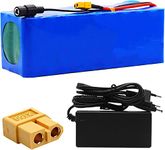 24V E-Bike Battery 8Ah 10Ah 12AH 15AH 20AH High Power Lithium Battery Pack for 1000W-2800W Motorcycle, Waterproof Lithium Battery Pack with Charger and BMS 24V 12AH,XT60 Plug