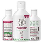 White Dog Shampoo Conditioner 500ml with Herbal Violet for Urine Stain Removal and Itchy Sensitive Skin - Medicated Puppy Safe